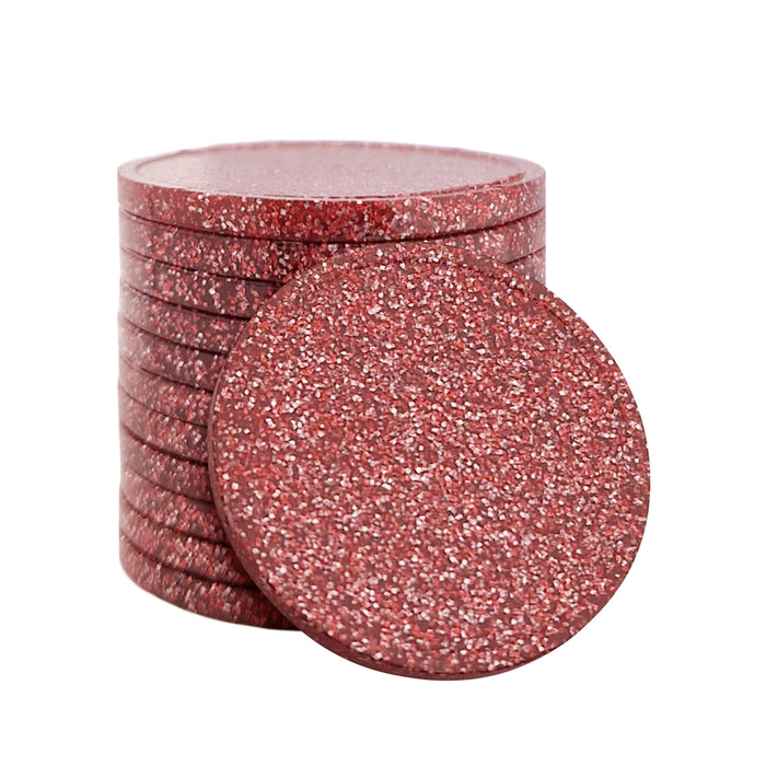 Glitter Round Tokens 29mm