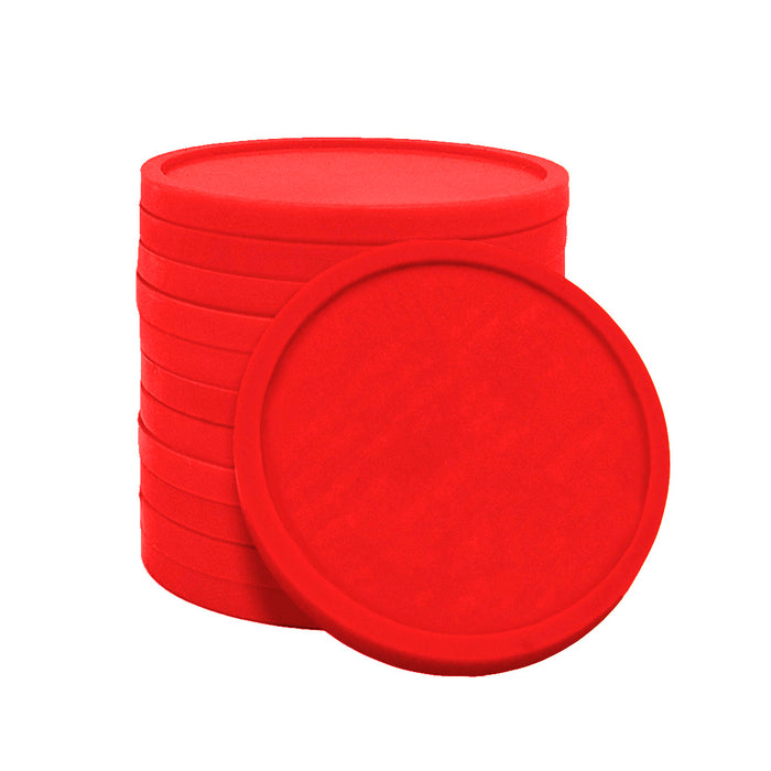 Plastic Round Tokens Red