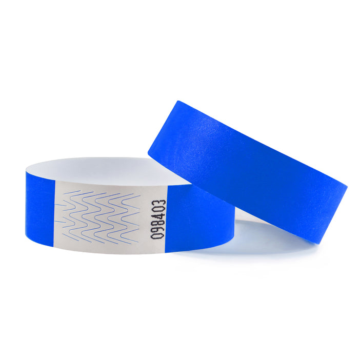 Plain Tyvek Wristbands Blue