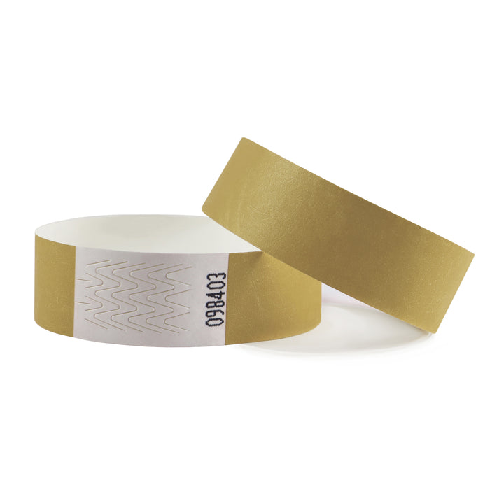 Plain Tyvek Wristbands Gold