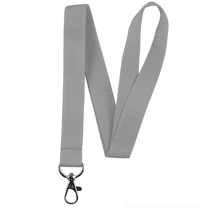 Grey Plain Fabric Lanyard Default Title