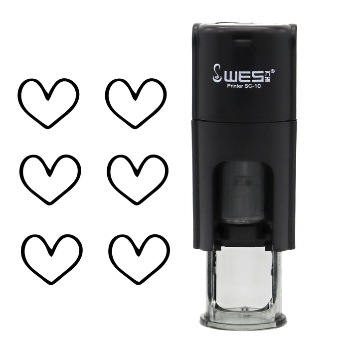 Self Inking Love Heart Open Stamp Default Title