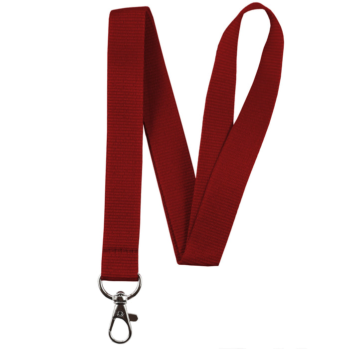 Maroon Plain Fabric Lanyard Default Title