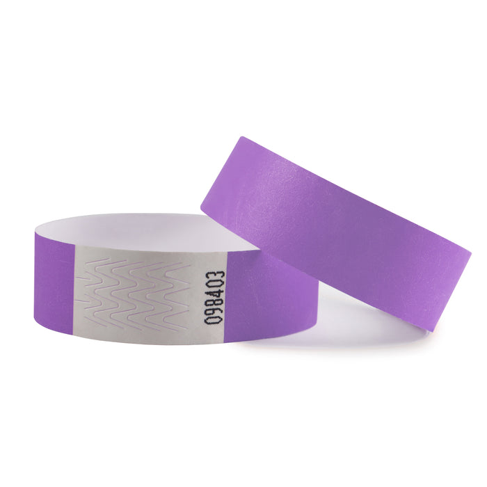 Plain Tyvek Wristbands Purple