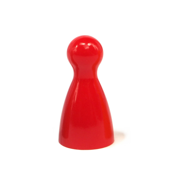 Plastic Game Pawns - 10 Pieces Red