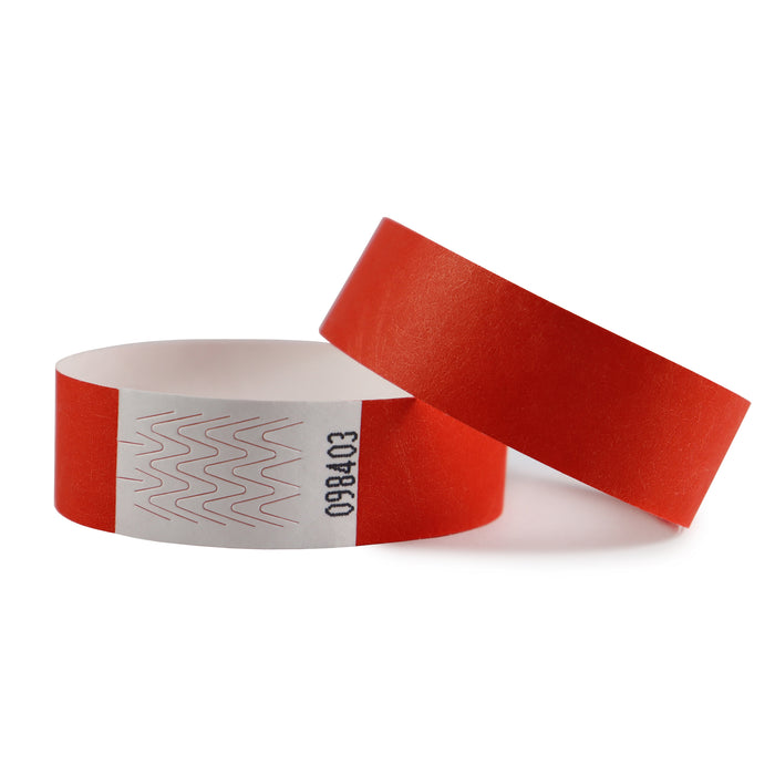 Plain Tyvek Wristbands Red
