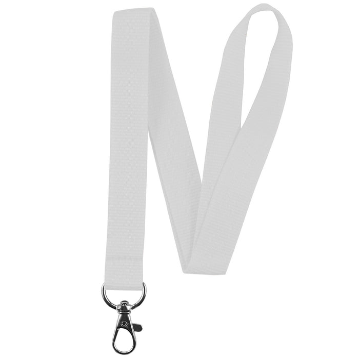 White Plain Fabric Lanyard
