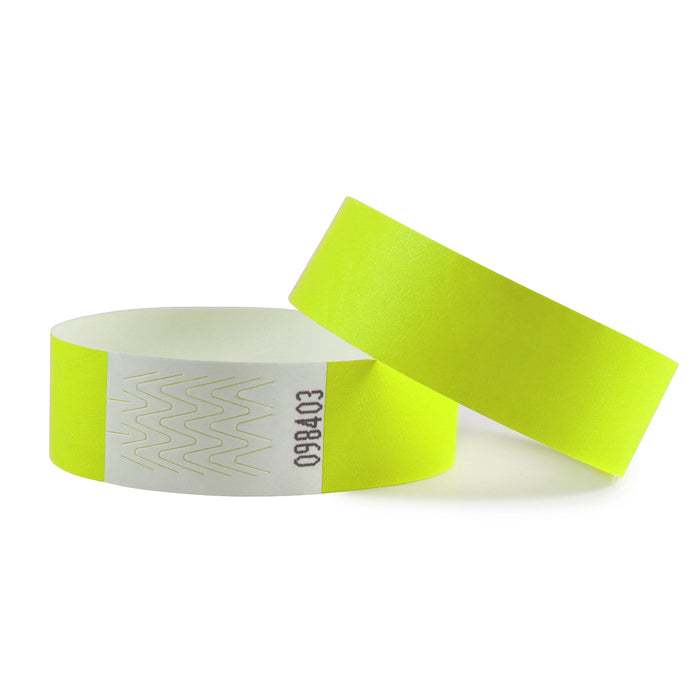 Plain Tyvek Wristbands Yellow