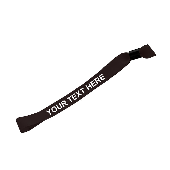 Personalised Fabric Wristbands - Black White