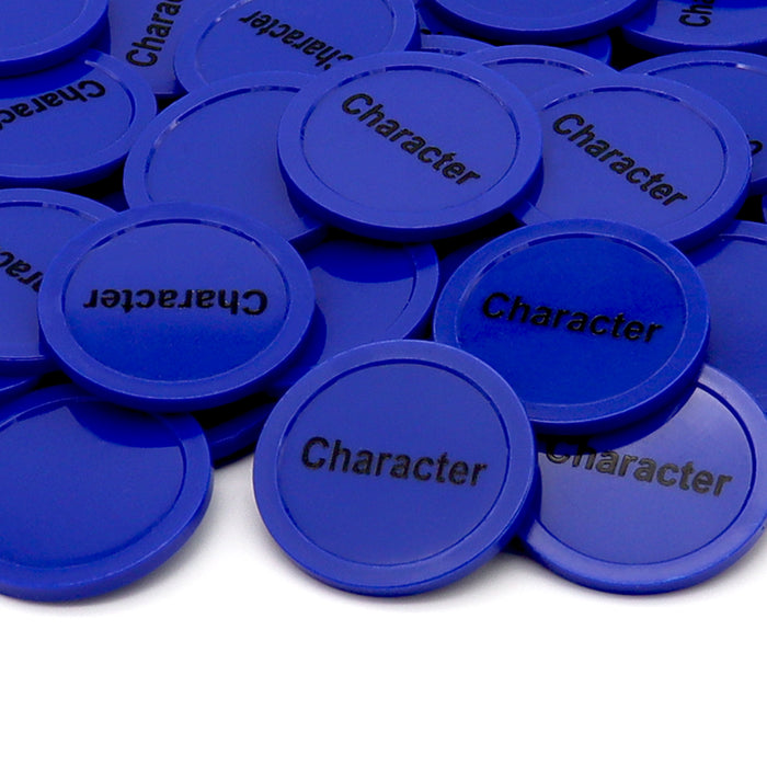 Dark Blue Tokens With Character in Black Default Title