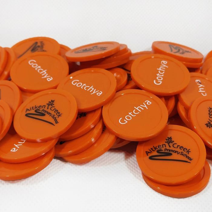 Custom Foil Printed Reward Tokens - MOQ 1000 One Side Printing