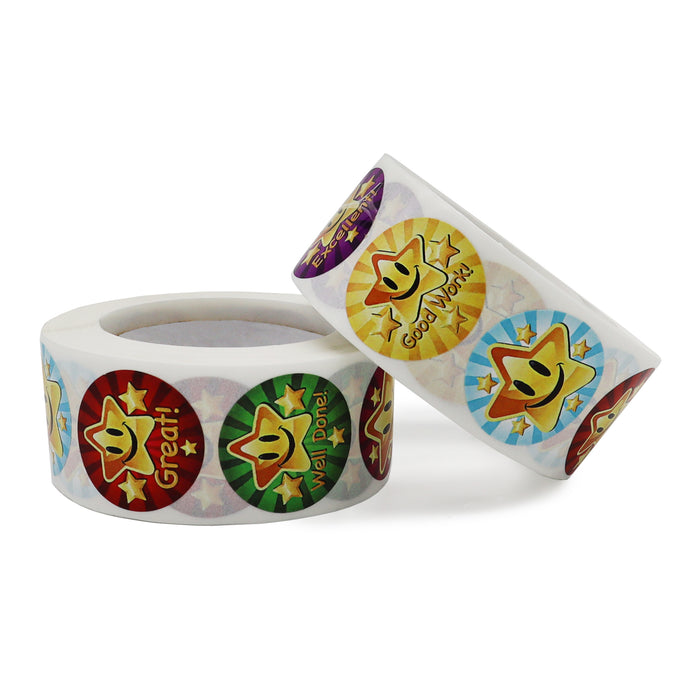 Smiley Star Vinyl Sticker Roll Default Title
