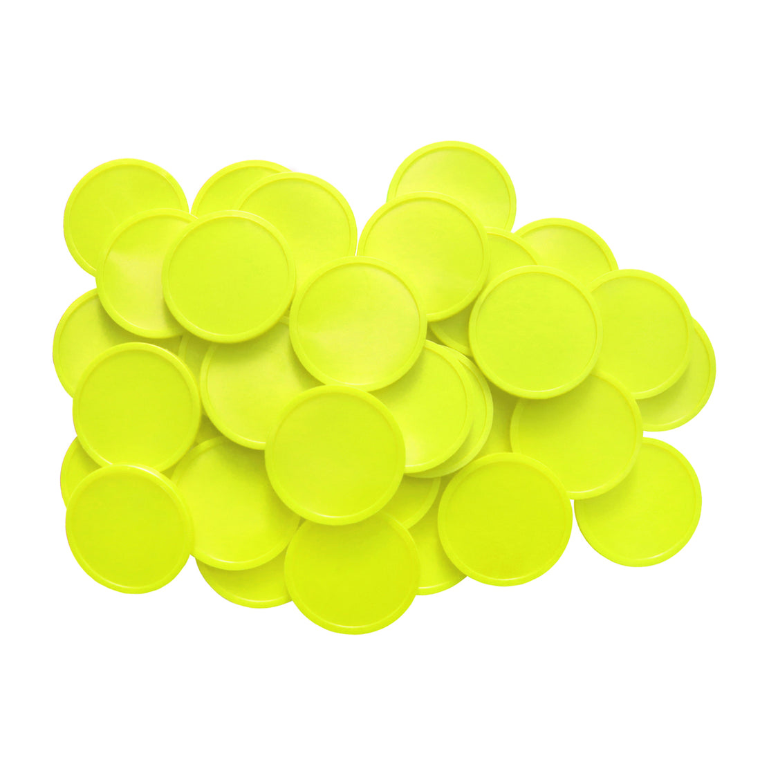 Yellow Raffle Token Neon Yellow Round Reward Tokens | CombiCraft Australia