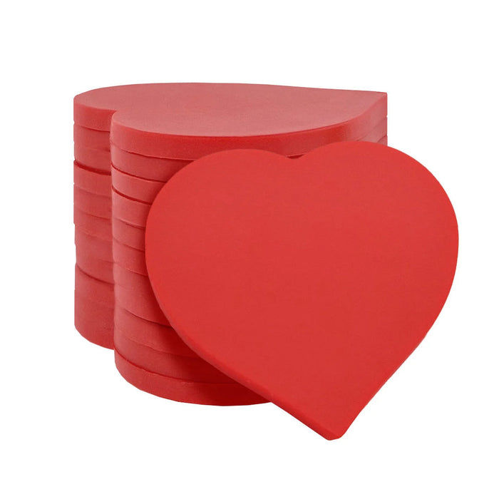 Plastic Heart Shaped Tokens 40mm