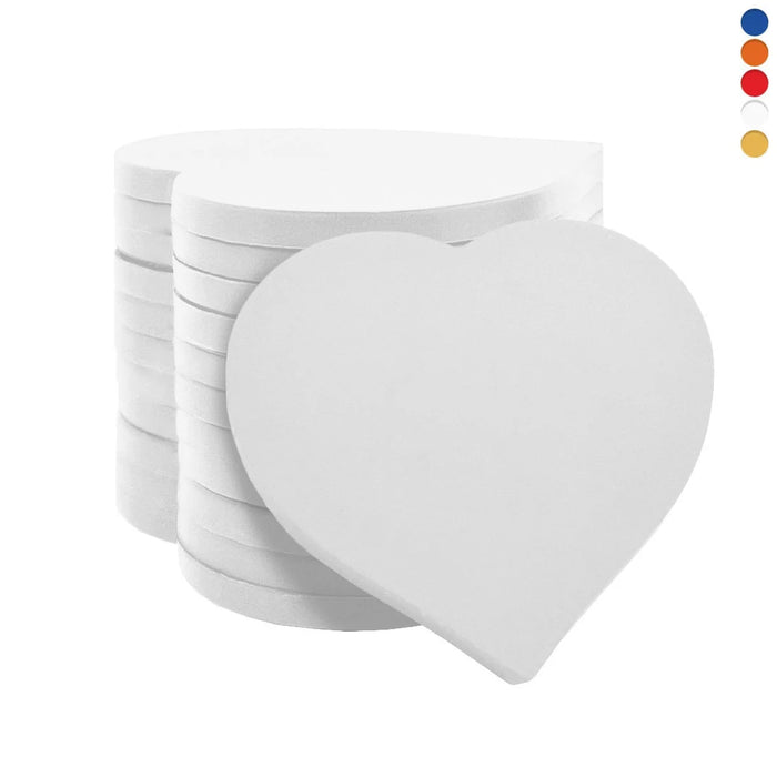 Plastic Heart Shaped Tokens 40mm