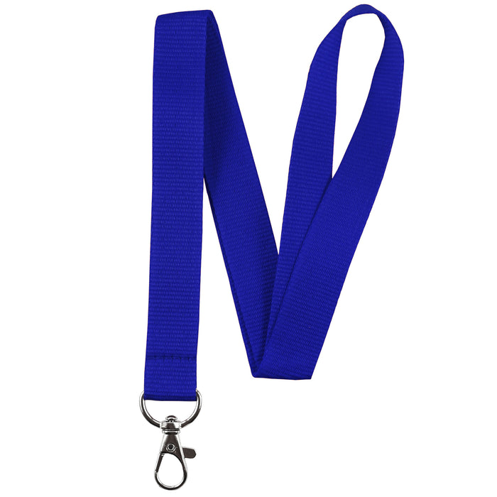 Blue Plain Fabric Lanyard