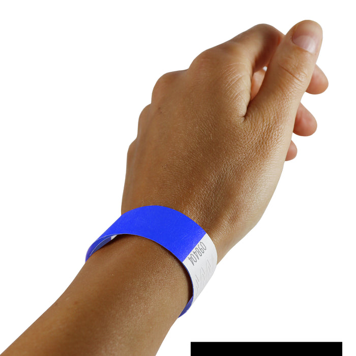 Blue Tyvek Wristbands