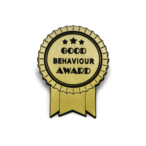 Award Pins Good Behaviour Award Badge / Gold / Medium (up to 40x40mm)
