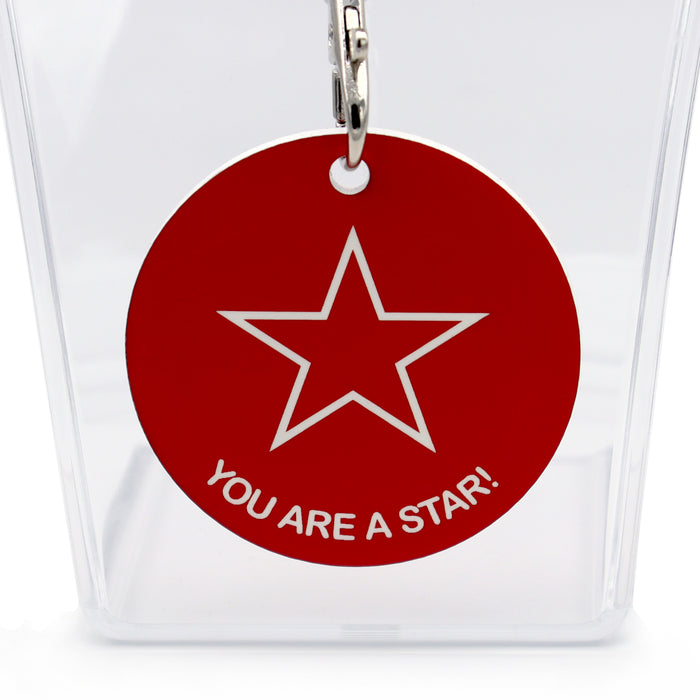Red Acrylic Reward Medal - You Are A Star!