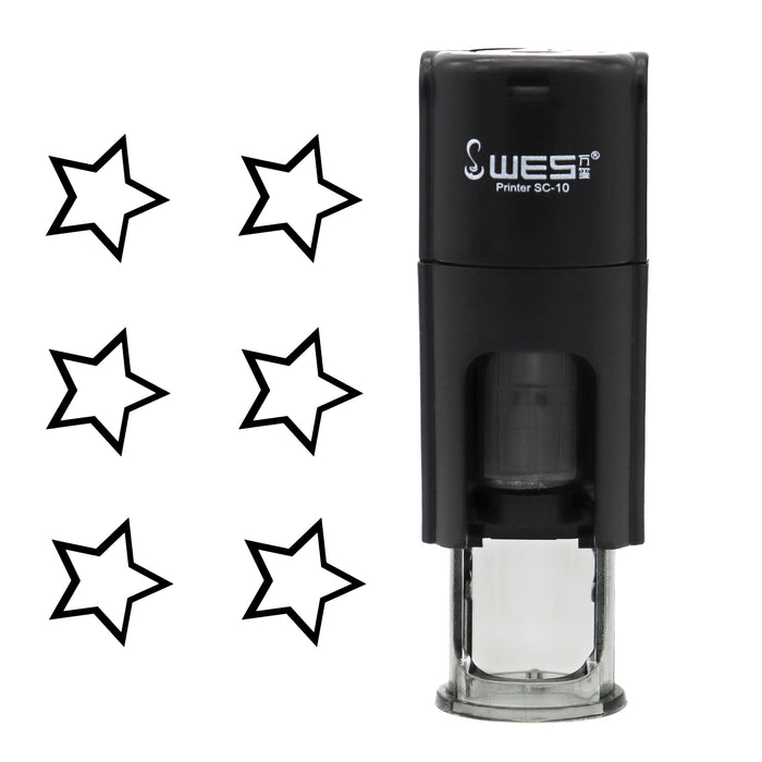 Self Inking Star Open Stamp