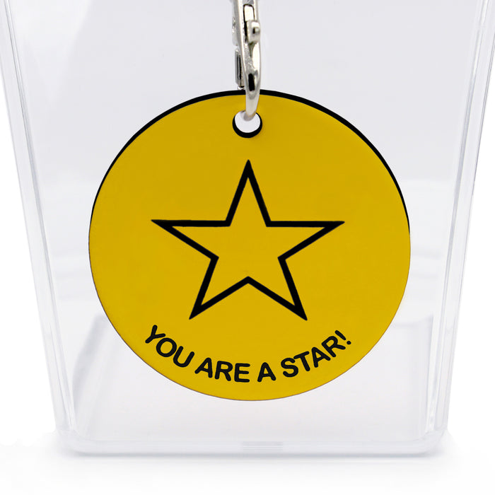 Yellow Acrylic Reward Medal - You Are A Star!