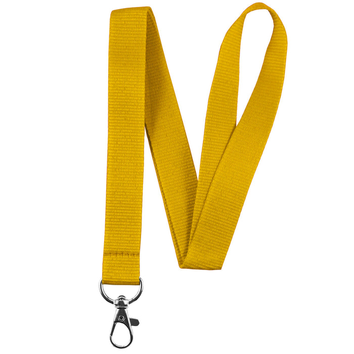 Yellow Plain Fabric Lanyard