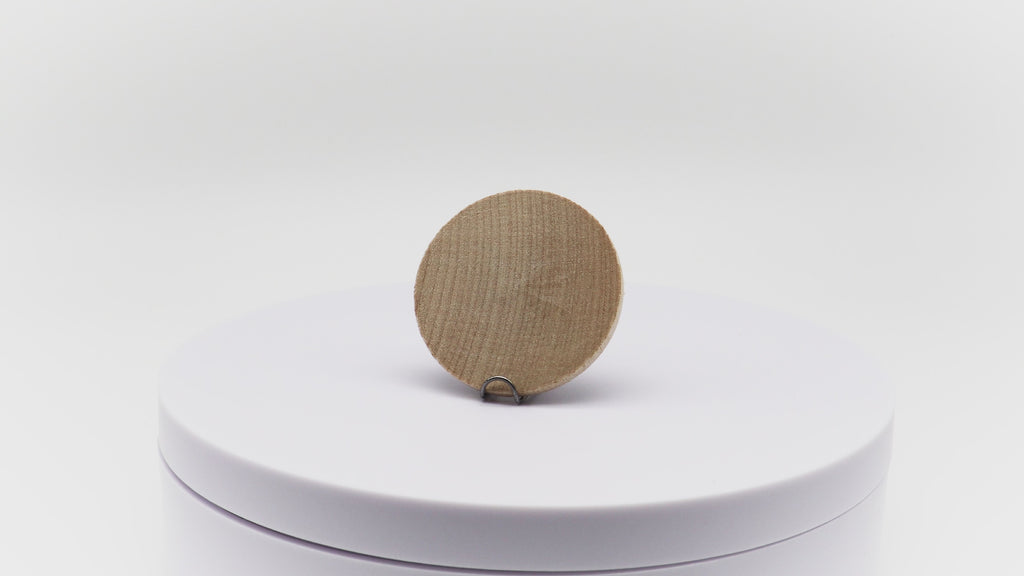 Video of blank wooden token