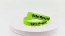 Video of lime green silicone wristbands with black printing