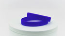 Video of dark blue silicone wristbands with debossing