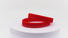 video of red silicone wristbands with debossing