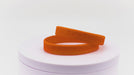 Video of orange silicone wristbands with debossing