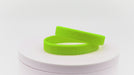 Video of lime green silicone wristbands with debossing