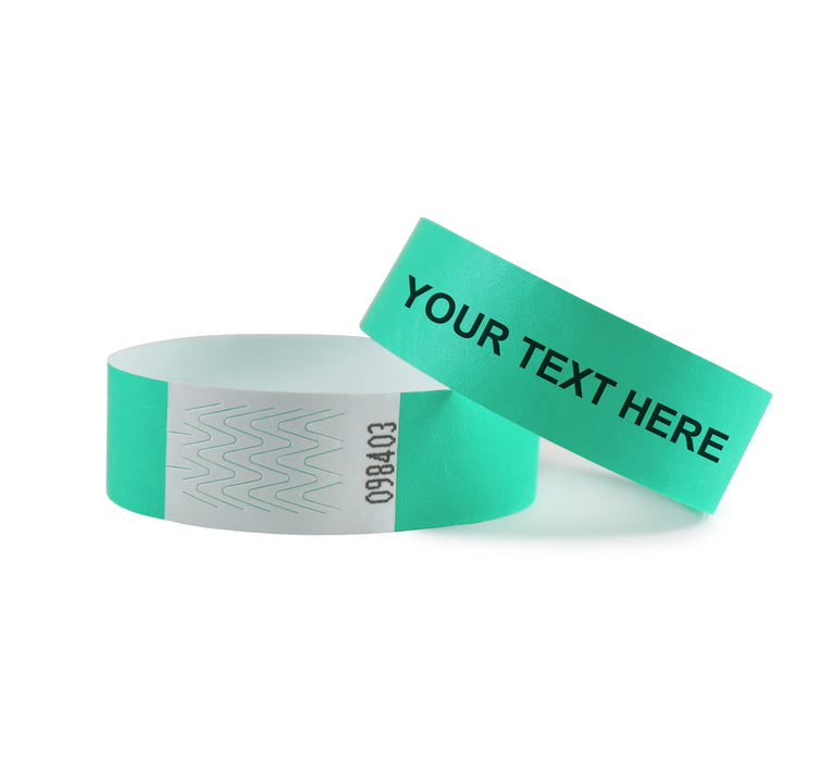 CombiCraft | Custom Tyvek Wristbands - Aqua