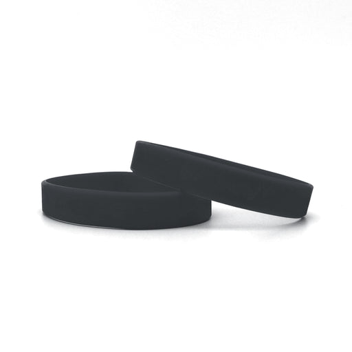 Black Plain Silicone Wristbands