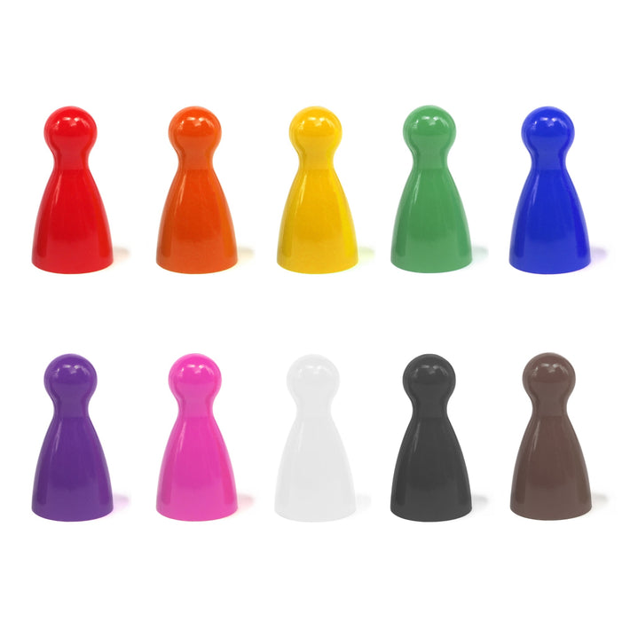 Colourmix Plastic Game Pawns - 10 Pieces