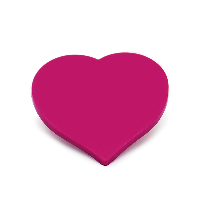 Heart Shaped Tokens 40mm - Dark Pink