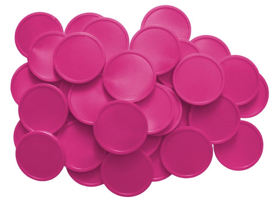 Dark Pink Plain Event Plastic Tokens