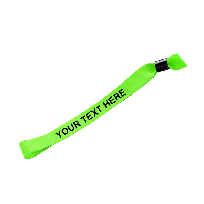 Personalised Fabric Wristbands - Green