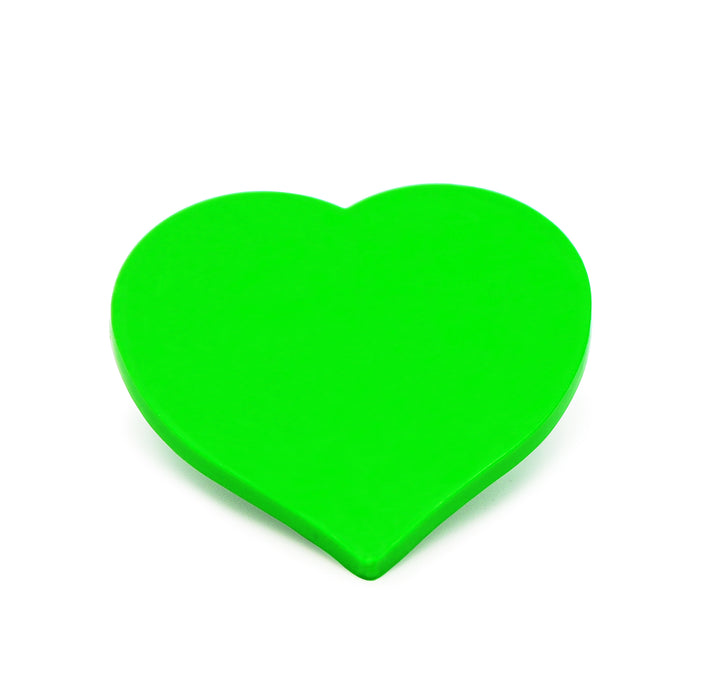 Heart Shaped Tokens 40mm - Green