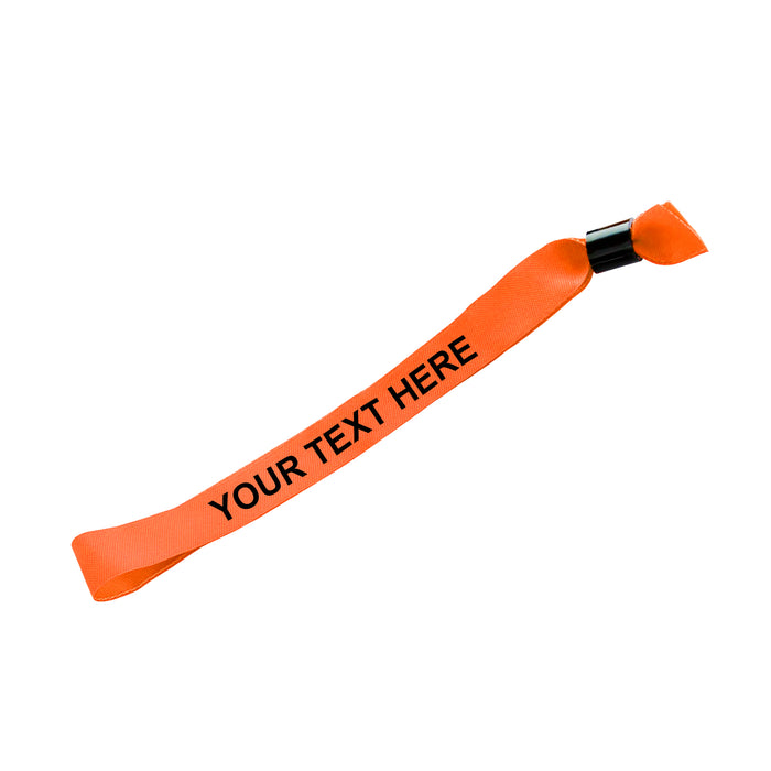 Personalised Fabric Wristbands - Orange