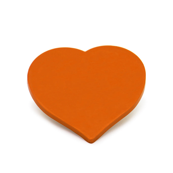 Heart Shaped Tokens 40mm - Orange
