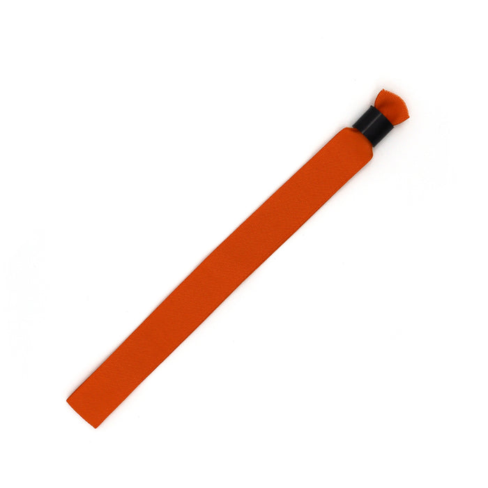 Orange Fabric Wristband With Black Locking Mechanism