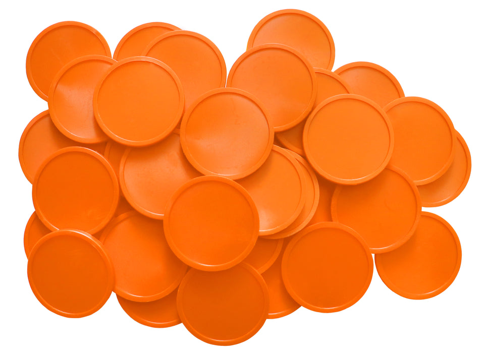 Orange Plain Event Plastic Tokens