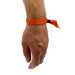 Orange Fabric Wristbands Worn Around Arm