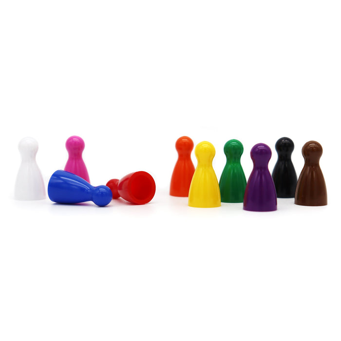 Colourmix Plastic Game Pawns - 10 Pieces