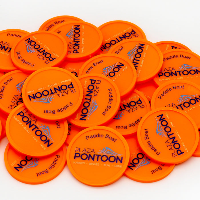 Custom Printed Plastic Event Tokens | Branded Food and Drink Tokens