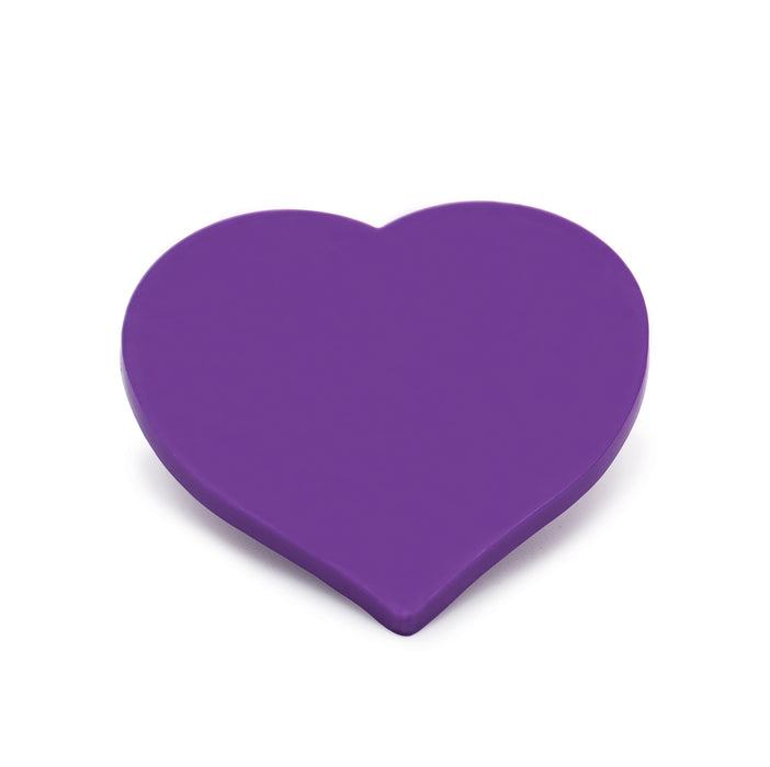 Heart Shaped Tokens 40mm - Purple