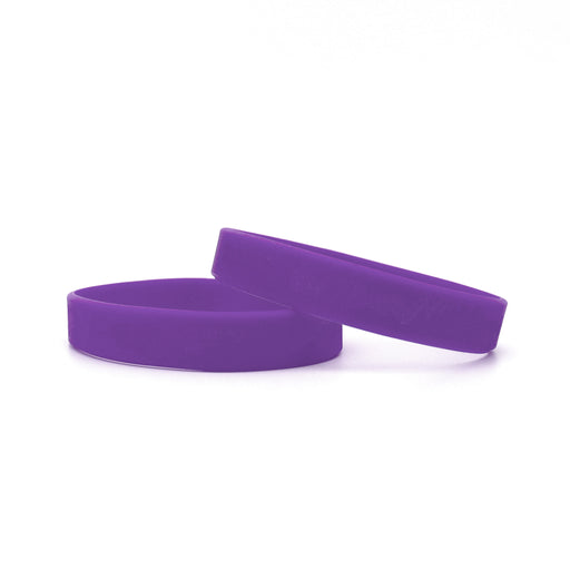 Purple Plain Silicone Wristbands