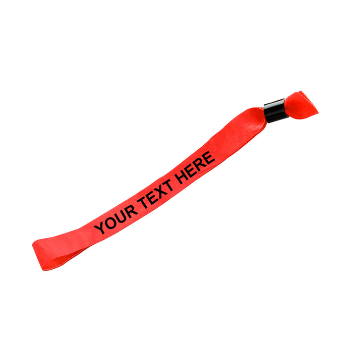 Personalised Fabric Wristbands - Red