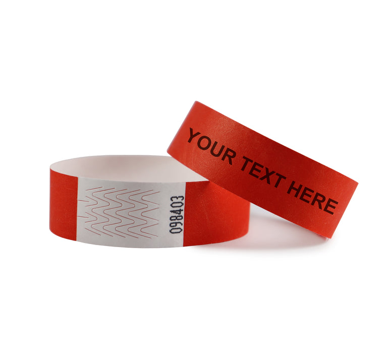 Custom Tyvek Wristbands - Red